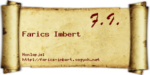 Farics Imbert névjegykártya